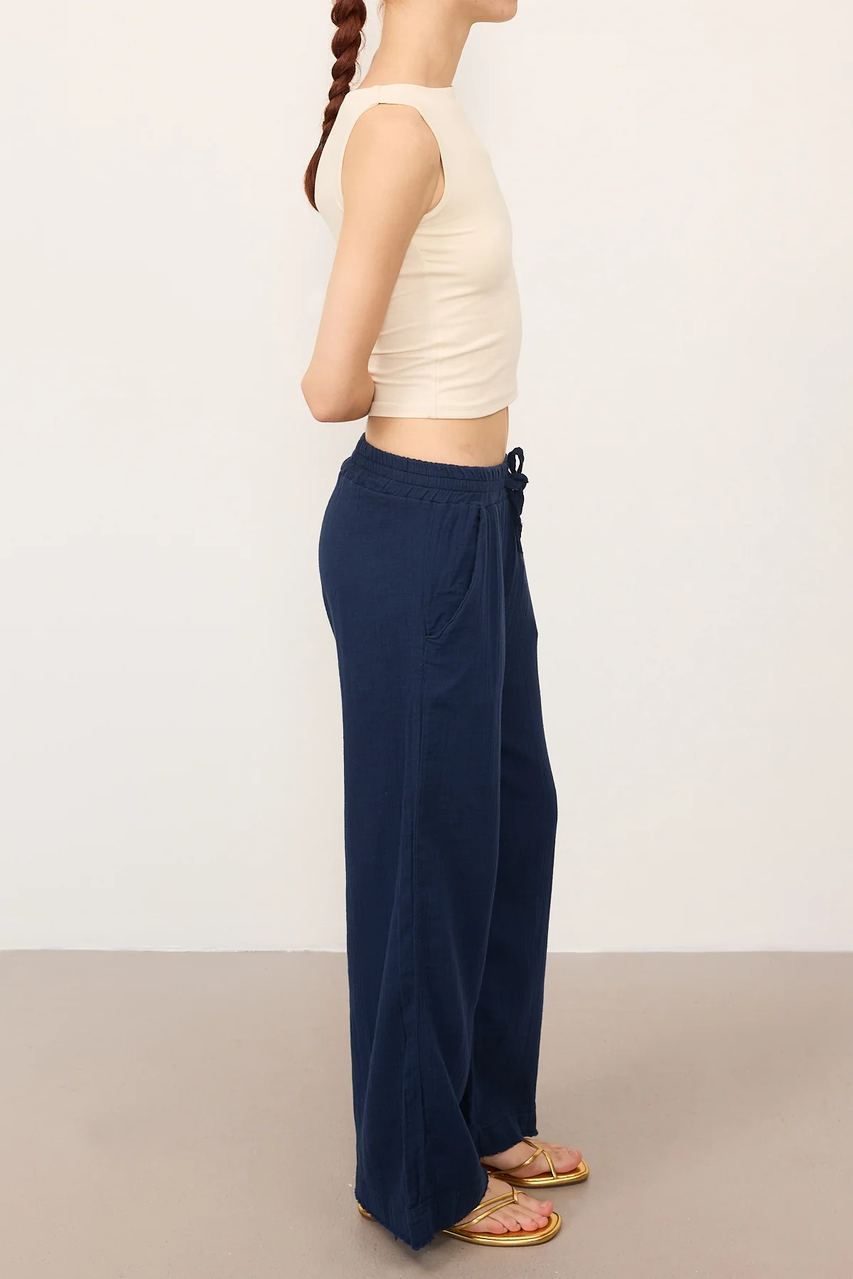 Wide-Leg Trousers With Elastic Waist - Image 33