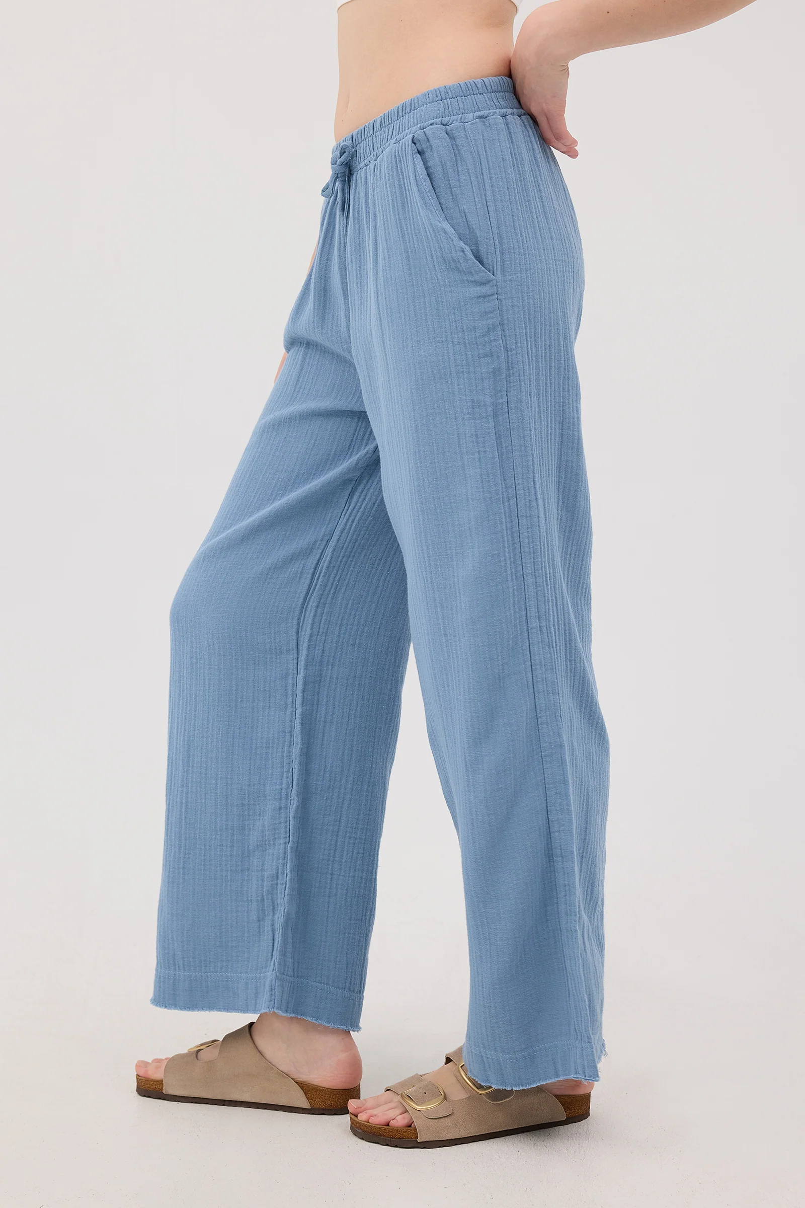Wide-Leg Trousers With Elastic Waist - Image 63
