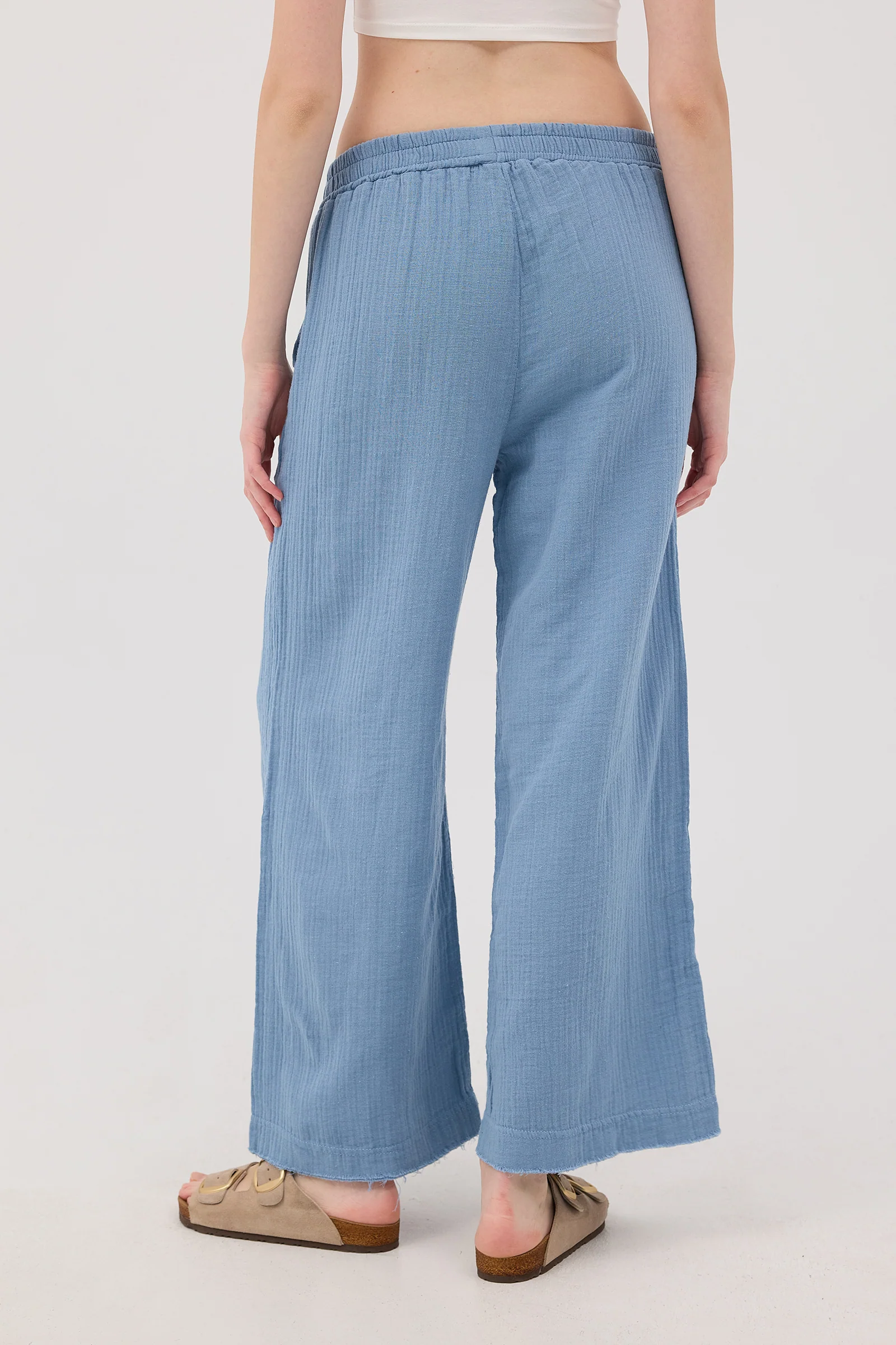 Wide-Leg Trousers With Elastic Waist - Image 64
