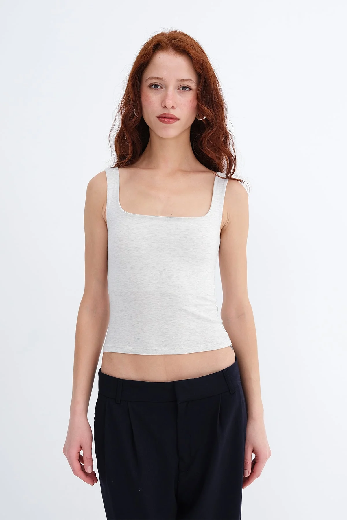 Wide-Strap Square Neck Tank Top - Image 12