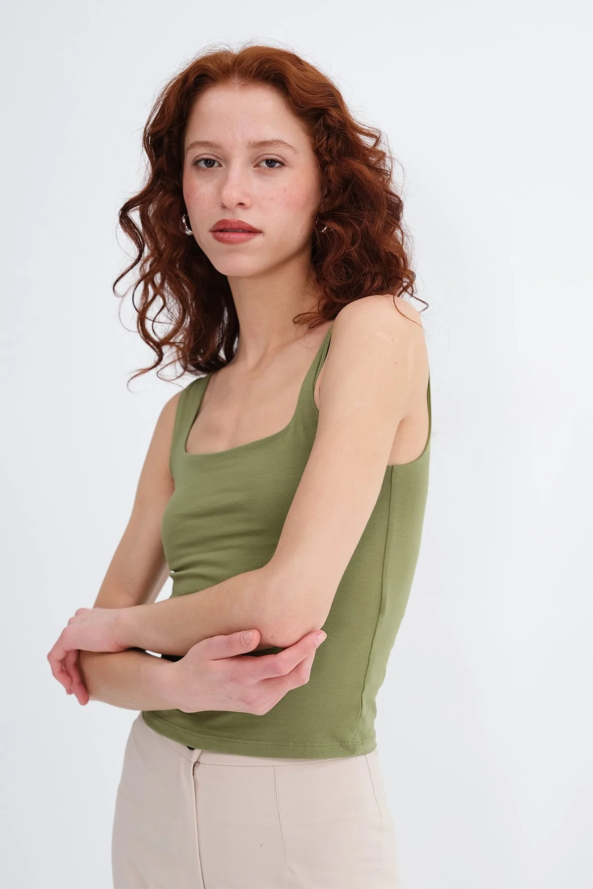 Wide-Strap Square Neck Tank Top - Image 15