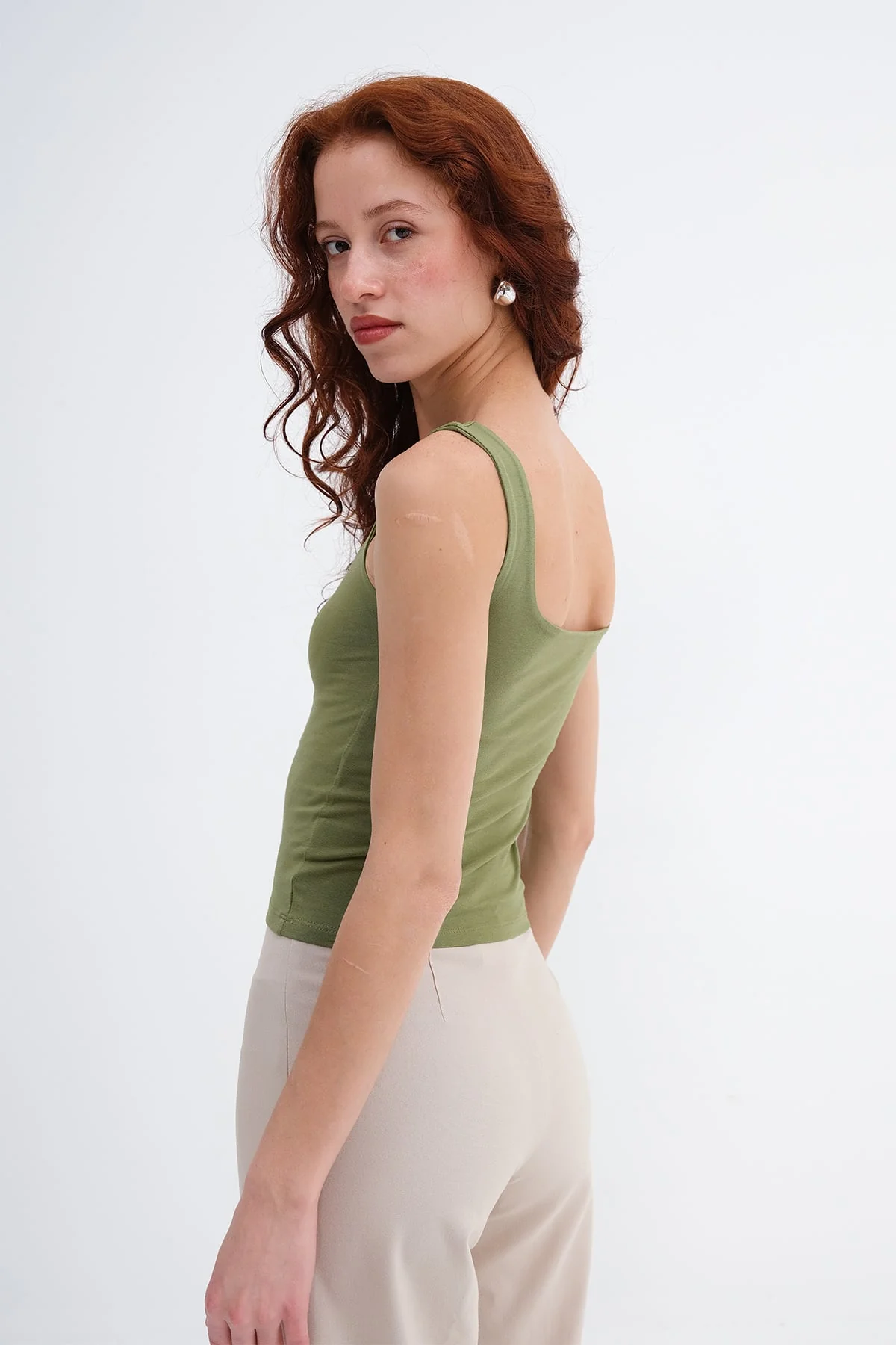 Wide-Strap Square Neck Tank Top - Image 17