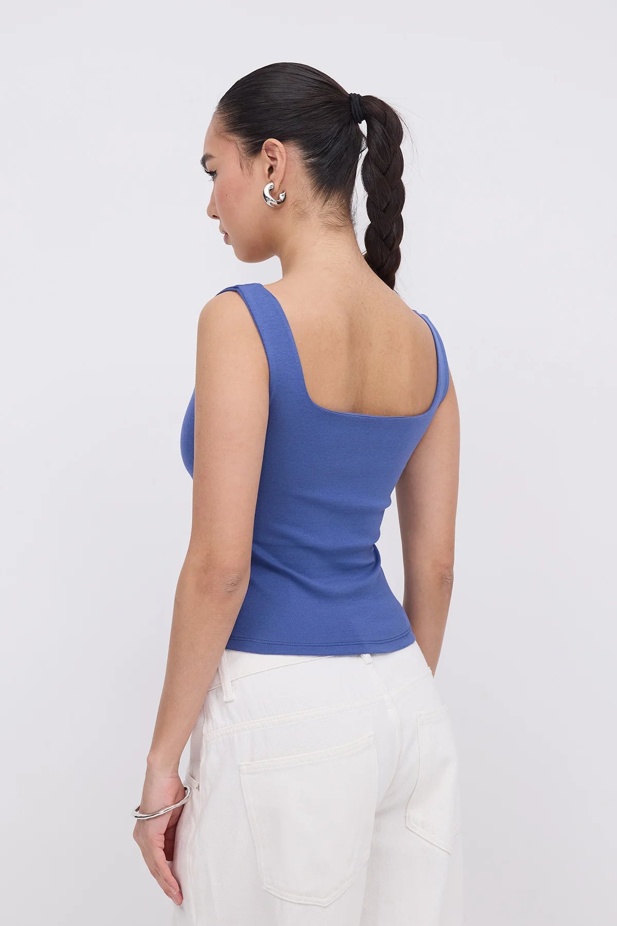 Wide-Strap Square Neck Tank Top - Image 35