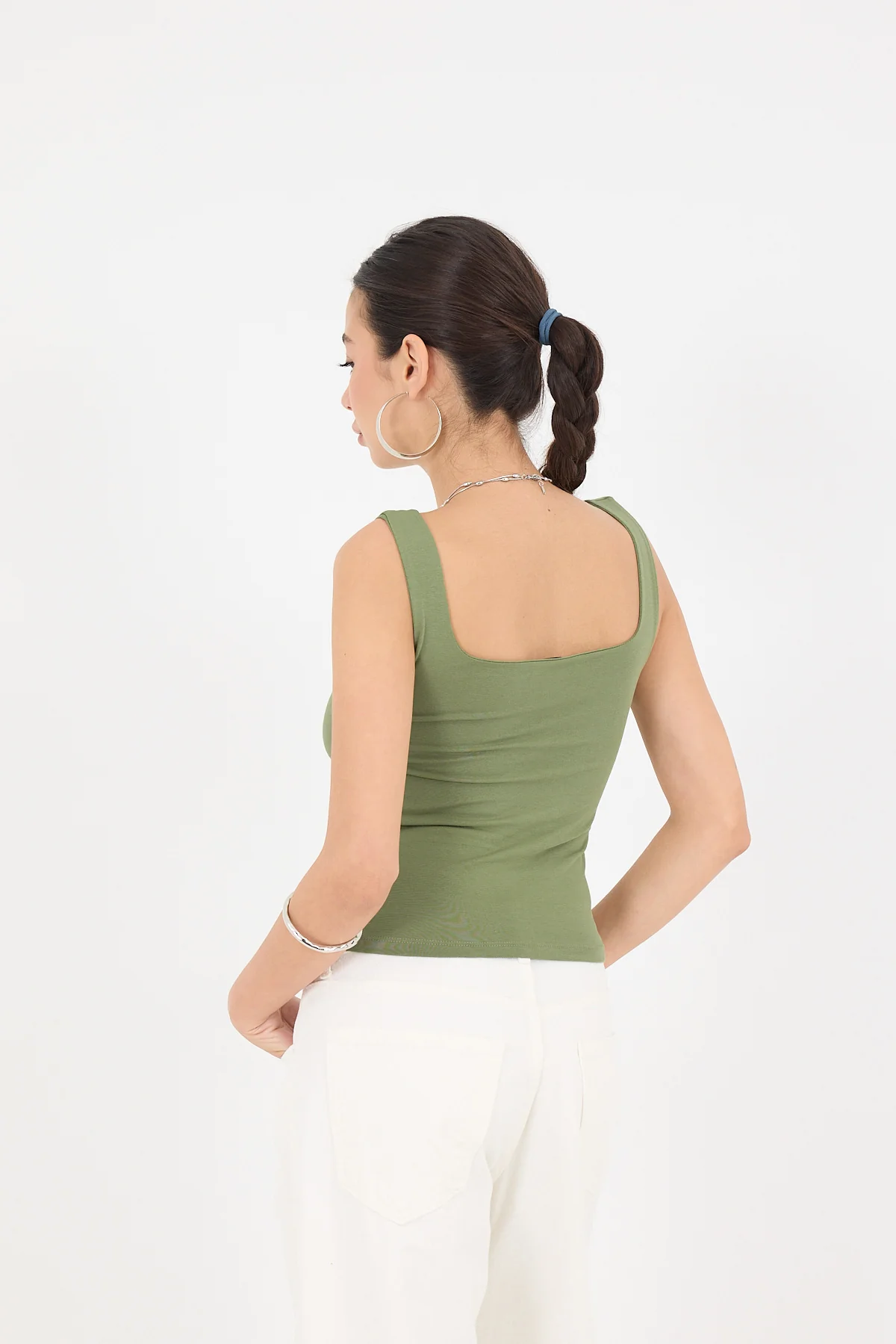 Wide-Strap Square Neck Tank Top - Image 50