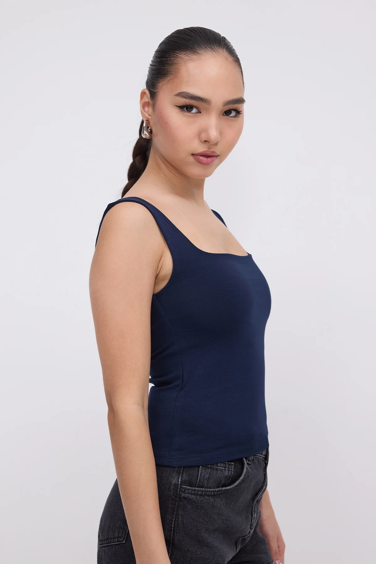 Wide-Strap Square Neck Tank Top - Image 53