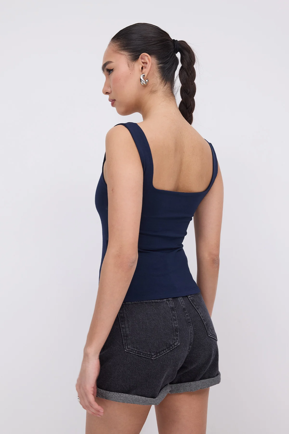 Wide-Strap Square Neck Tank Top - Image 56