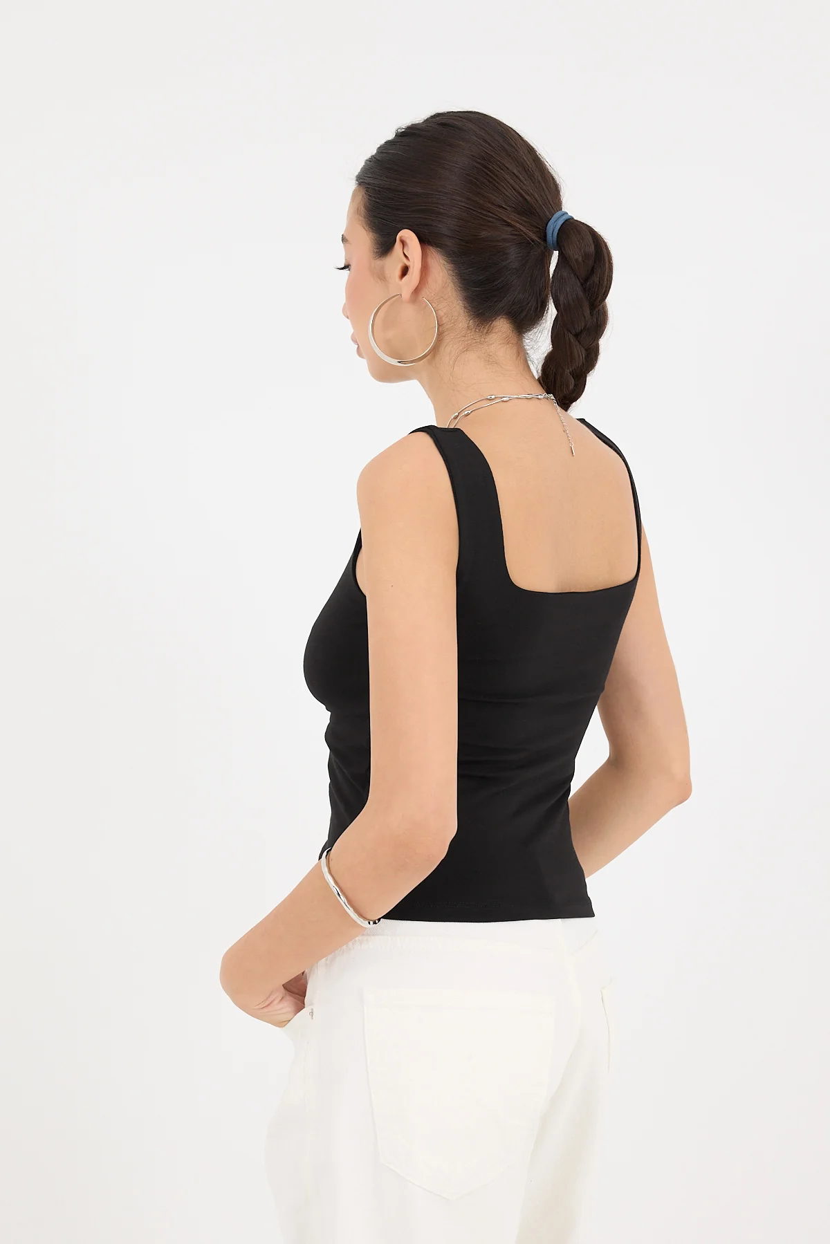 Wide-Strap Square Neck Tank Top - Image 61