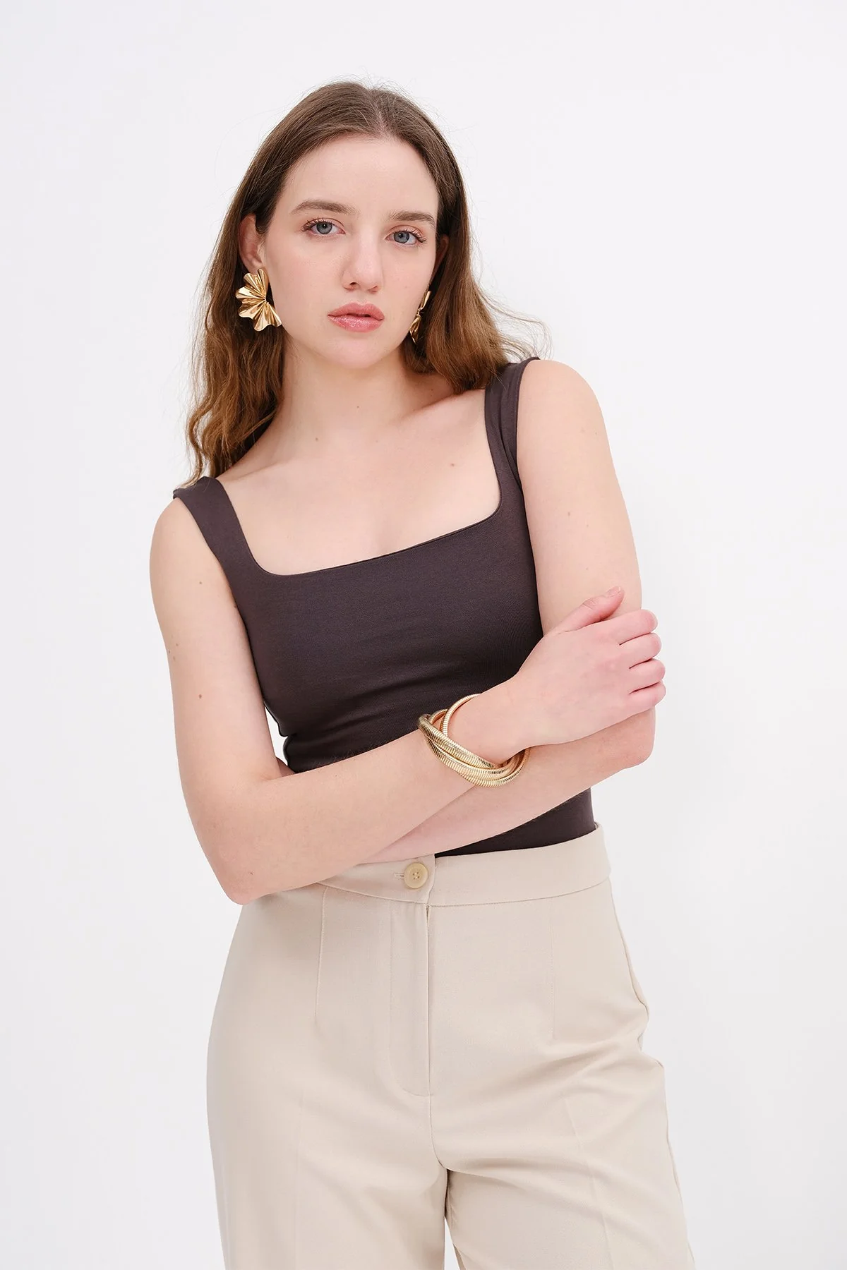 Wide-Strap Square Neck Tank Top - Image 8