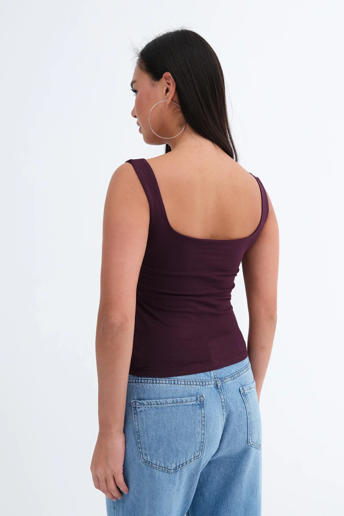 Wide-Strap Square Neck Tank Top - Image 91